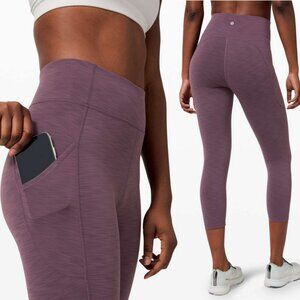 Lululemon Invigorate High-Rise Crop Leggings w/ Side Pockets